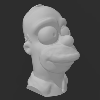 homer simpson head bust bart simpsons family guy south park 3d print model - Mito3D