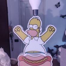 Homer Simpson Idee LED Lampe Kunst Innere Design komisch 3d print model - Mito3D