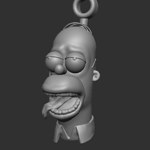 Homer Simpson Schlüsselbund Simpsons 3d print model - Mito3D