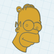Homer Simpson anahtarlık anahtar yüzük Simpsons 3d print model - Mito3D