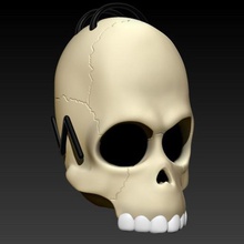 homer simpson cráneo art homero el 3d print model - Mito3D
