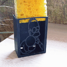 homer simpson sponge holder 3d print model - Mito3D