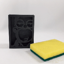 homero simpson esponja soporte cocina lavavajillas platos lavandería artilugio dibujos animados fácil impresión 3d print model - Mito3D