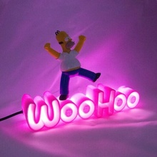 homer simpson woohoo lamp simpsons diorama fun funny color art toy fox disney light lights led 3d print model - Mito3D