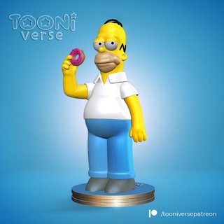 Homer Simpsons Simpson 3d oyuncak tonlu ayet 3d print model - Mito3D