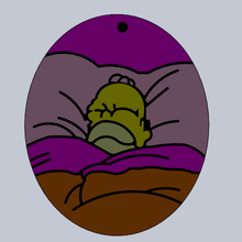 Homer uyuyor anahtarlık kek kış Simpson 3d print model - Mito3D