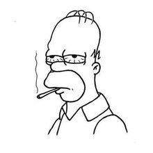 Homer Sigara içmek 3d print model - Mito3D