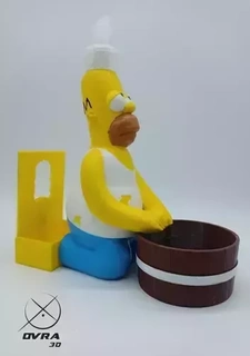 homer esponja suporte Simpsons Simpson virulana porta esponjas organizador 3d print model - Mito3D