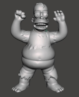 eşcinsel adam Hulk Simpsons Motu 3d print model - Mito3D