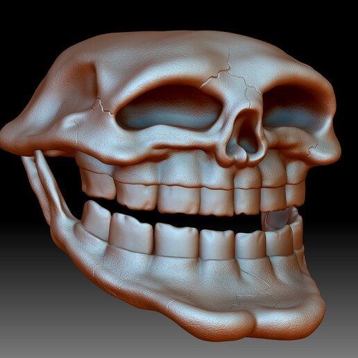 homo trollus faceus - 21th century ad 3d printable troll face skull printer model 3D print model - Mito3D