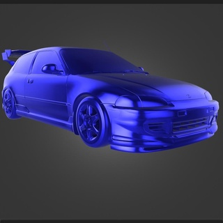 Honda staatsbürgerlich gta gtav Needforspeed Benutzerdefiniert Tuning Änderung gt Rennen Wagen Fahrzeug 3d print model - Mito3D
