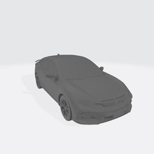 honda civic 2017 art cars carmodel vehicle printable automotive car model detailed stl obj 3d print model - Mito3D