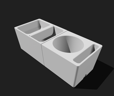 honda civic arm rest compartment storage 3d print model - Mito3D