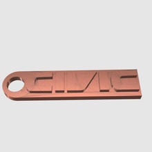 honda civic chave de cadeia forte vários 3d chaveiros surpreendente bronze legal criativo detalhadas é fácil imprimir ouro chaves rápido simples 3d print model - Mito3D