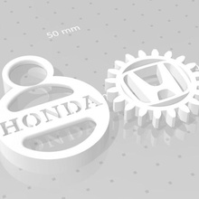 honda gear key chain gadget ring keychains civic rsx dc5 acura 3d print model - Mito3D