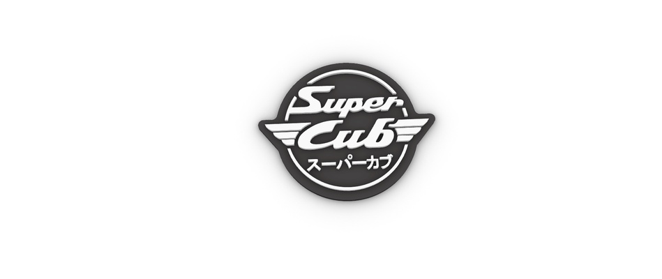 honda super cub logo motorcycle 3d print model - Mito3D