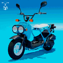 honda zoomer tumulto 1 24 motocicleta lambreta modelo jdm Japão 64 43 18 10 3d print model - Mito3D
