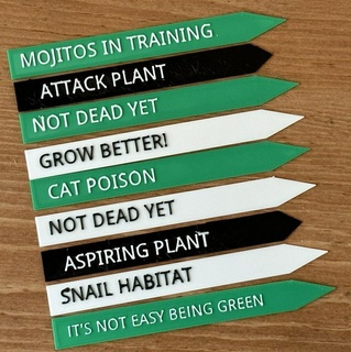 honnête plante Étiquettes herbe chats drôle jardin grandir mieux plantes d'intérieur humour morte étiquette marqueur Extérieur Activités 3d print model - Mito3D
