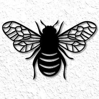Honig Biene Mauer Kunst Hummel Dekor 2d Honigbiene frei fliegend Blumen Frühling Garten Insekt Entomologie Entomologe 2dart Zuhause Haus Flügel 3d print model - Mito3D