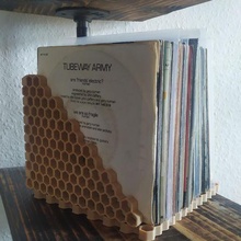 honey comb 7 single vinyl rack 3 sizes 3d print model - Mito3D