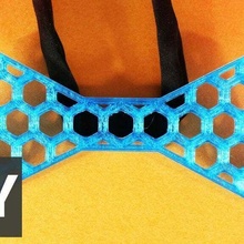 honey comb bow tie - fashion accessories style 3d print model - Mito3D