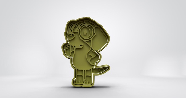 honey cookie cutter bluey cutters mold cookies animated series tv show 3d print model - Mito3D