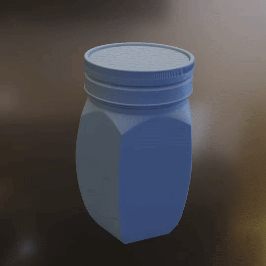 chéri pot Accueil maison récipient bouteille couvercle forme vase aliments 3D print model - Mito3D