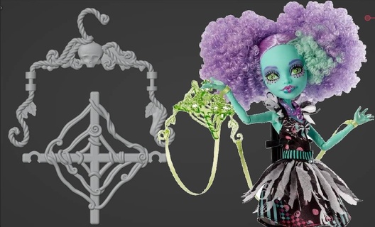 miel pantano monstruo du elegante marioneta cruzar percha reemplazos alto muñeca personalizado accesorio circo abrazadera 3d print model - Mito3D