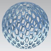 Waben-ball Kunst sphere monoprice mini 3d print model - Mito3D