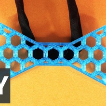 honeycomb bow tie fashion 3d print model - Mito3D