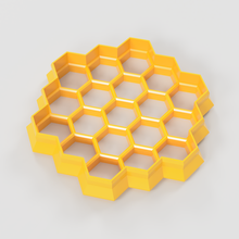 honeycomb cookie cutters set - 5 sizes bake baking tools comb cookiecutter cutter honey kitchen dining dough cooking 3d print model - Mito3D