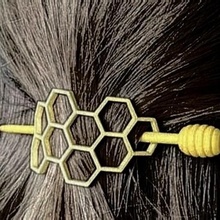 rayon miel cheveux agrafe bijoux chéri peigne 3d print model - Mito3D