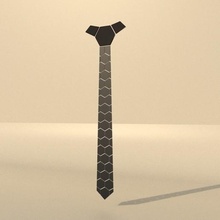 Favo esadecimale cravatta moda hextie parametrico lusso design stile 3d print model - Mito3D