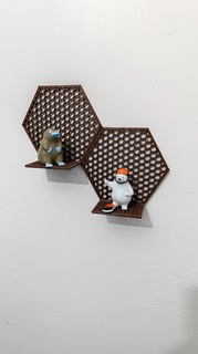 honeycomb hexagonal shelf shelves 3d print model - Mito3D