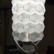 honeycomb lampshade remix vase home household lamp 3d print model - Mito3D