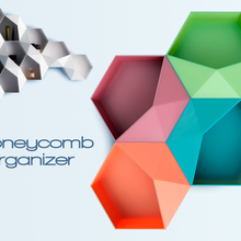 honeycomb organizer perfumes makeup parfums wall mount household 3d print model - Mito3D