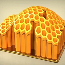 honeycomb pen holder home household pencil 3d print model - Mito3D
