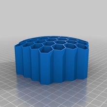 honeycomb pencil holder customized office 3d print model - Mito3D