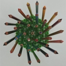 bal peteği kalem Kulp destek Sanat deko organizatör sıra 3d print model - Mito3D