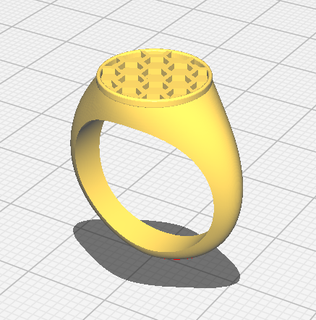 Bienenwabe Ring 3d print model - Mito3D