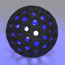 favo mel esfera 058a 200 mm 3d print model - Mito3D