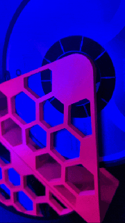 honeycomb spool holder filament cool hexagon 3d printer accessory 3d print model - Mito3D