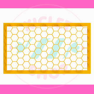 honeycomb texture plate plate texture bee honeycomb fondant bakery crafts cookies  3d print model - Mito3D