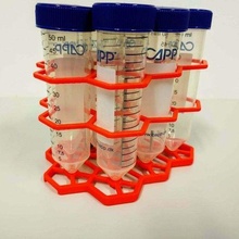 honeycomb tube rack 50 ml tube rack capp honeycomb lab laboratory tube holder tube rack engineering 3d print model - Mito3D