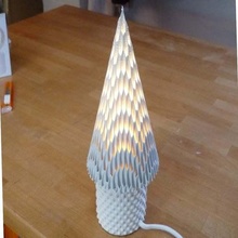 favo mel elevado Natal árvore arte enfeite luminoso uplighter 3d print model - Mito3D