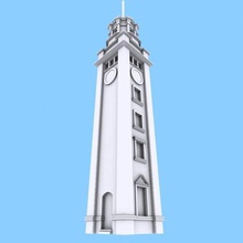 hong kong tsim sha tsui, la torre dell'orologio architettura ologramma mappatura di proiezione costruzioni 3d print model - Mito3D