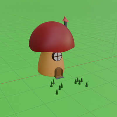 hongo del floresta feliz casa 3d print model - Mito3D