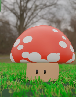 hongo mario-mario mushroom toys 3d print model - Mito3D