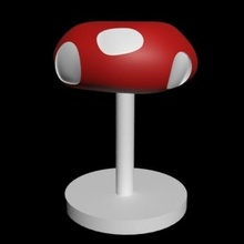 Hongo Süper Mario 64 Sanat oyuncak oyuncaklar 3d print model - Mito3D