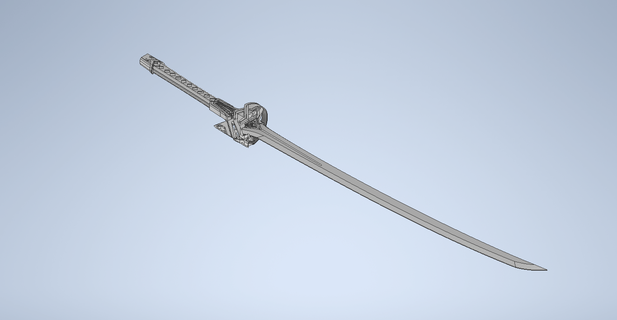 honkai Estrela trilho kafka katana espada brinquedo cosplay suporte 3d print model - Mito3D